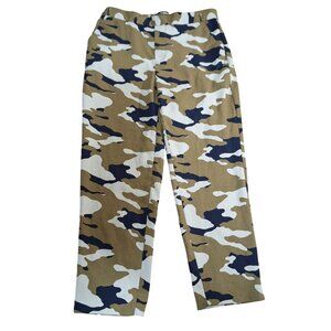 Banana Republic Hayden Ankle Pants Womens Sz 8P CAMO Pull-On RearPockets 30"x25"